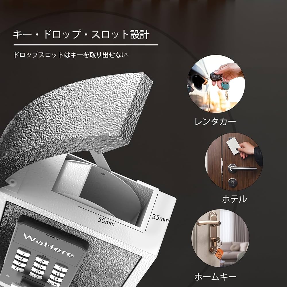 Amazon.co.jp: キー ロック ボックス 使用 OTP/固定 パスワード